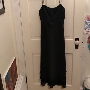 David's Bridal Spaghetti Strap Black Dress